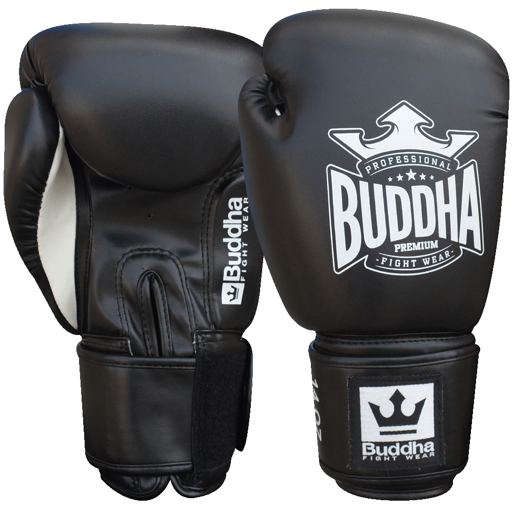 Guantes de Boxeo Muay Thai Kick Boxing Top Premium Negro Mate – Buddha  Fight Wear