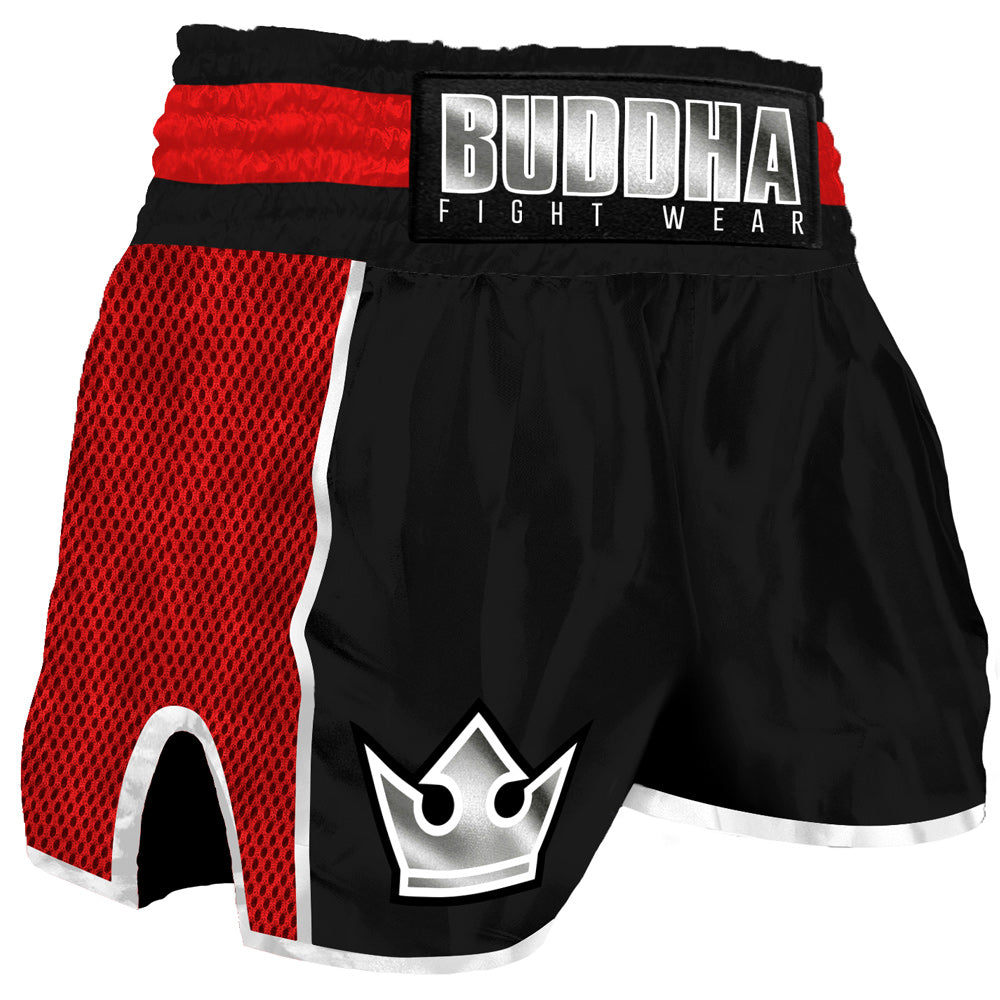 Pantalón Muay Thai Kick Boxing Buddha EUROPEAN Premium Blanco-Negro. M –  Buddha Fight Wear