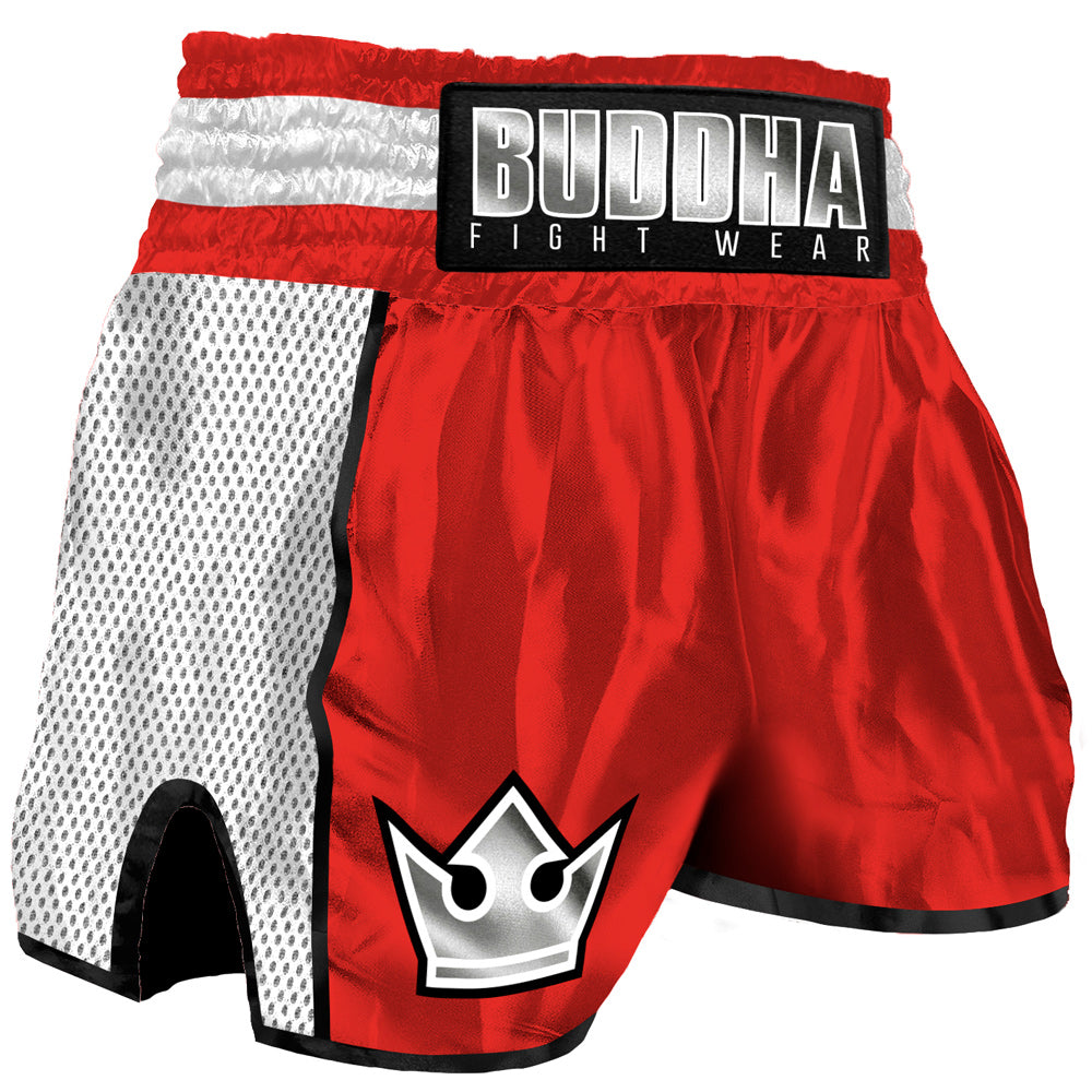 Lumpinee Pantalones cortos de Muay Thai retro originales para lucha de  boxeo LUMRTO-010 (XL, rojo), Rojo 
