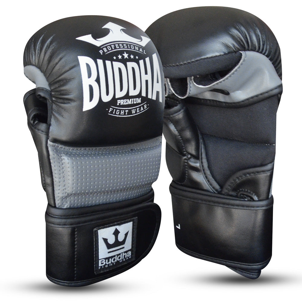 Guantes Competición Profesional Piel Azules – Buddha Fight Wear