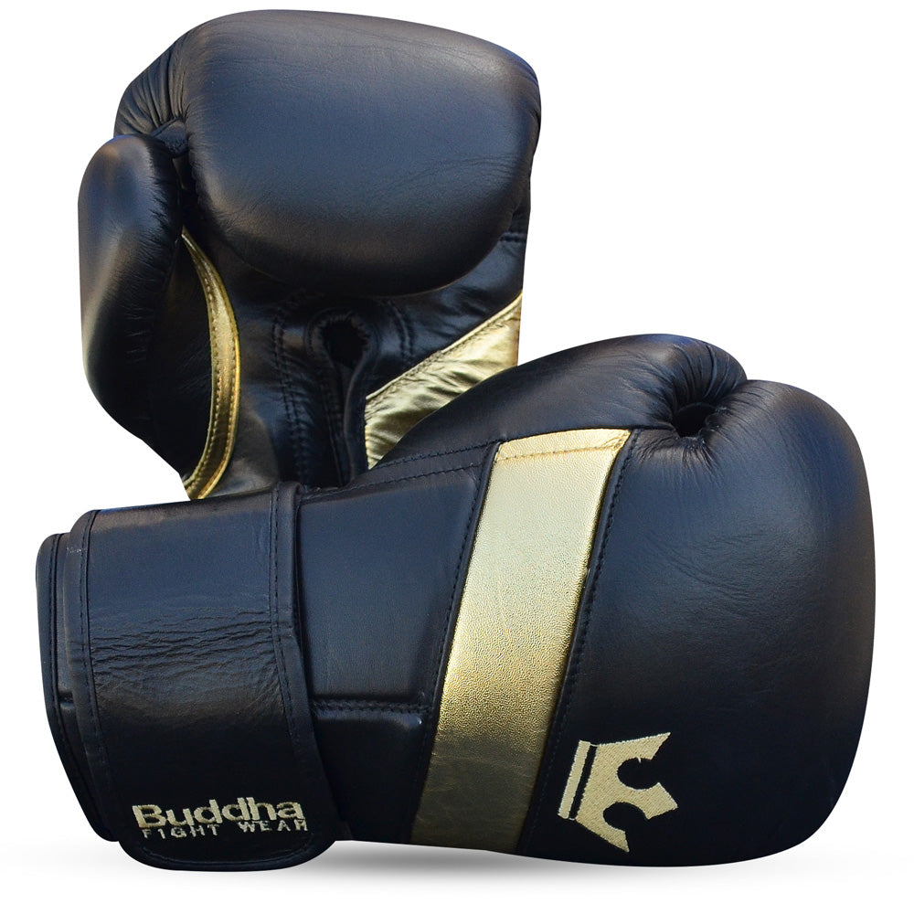 Buddha Legend Broken Black Leather Boxing Gloves > Free Shipping