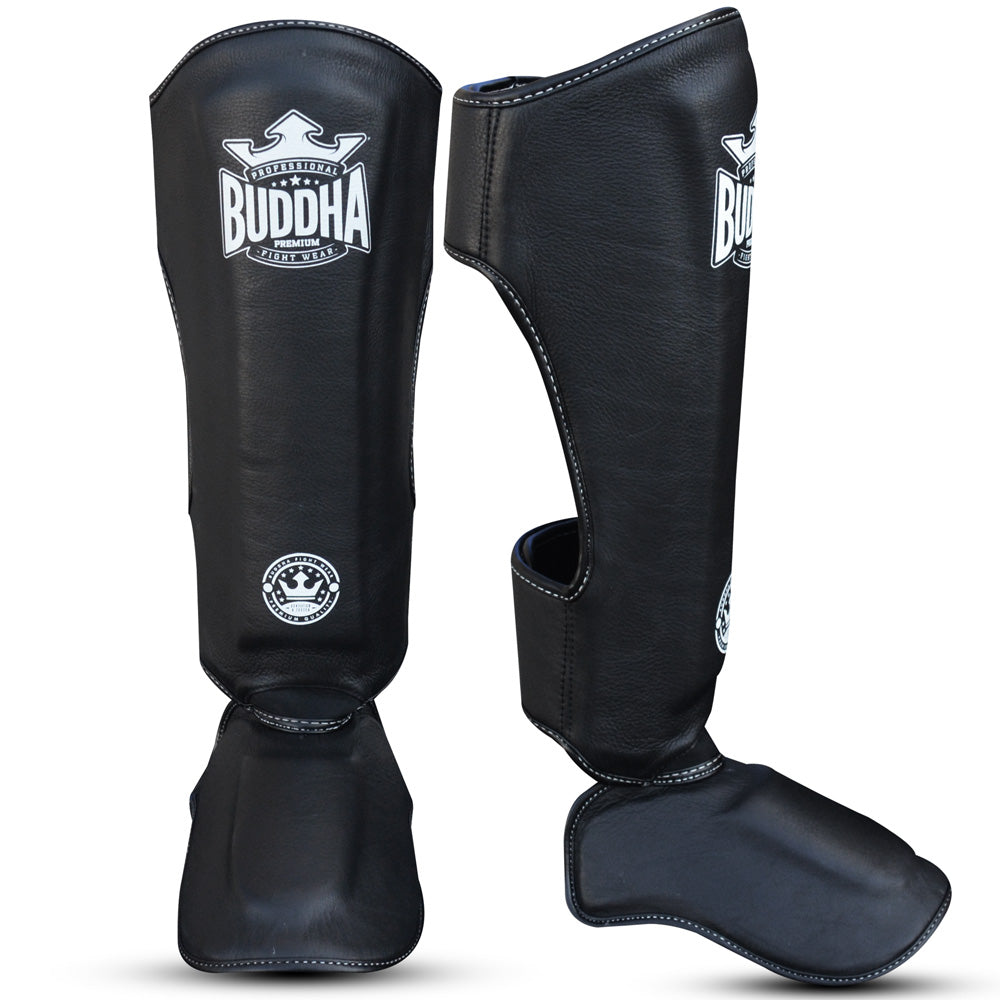 Espinilleras Muay Thai MMA Kick Boxing Supreme Piel - Buddha Fight Wear